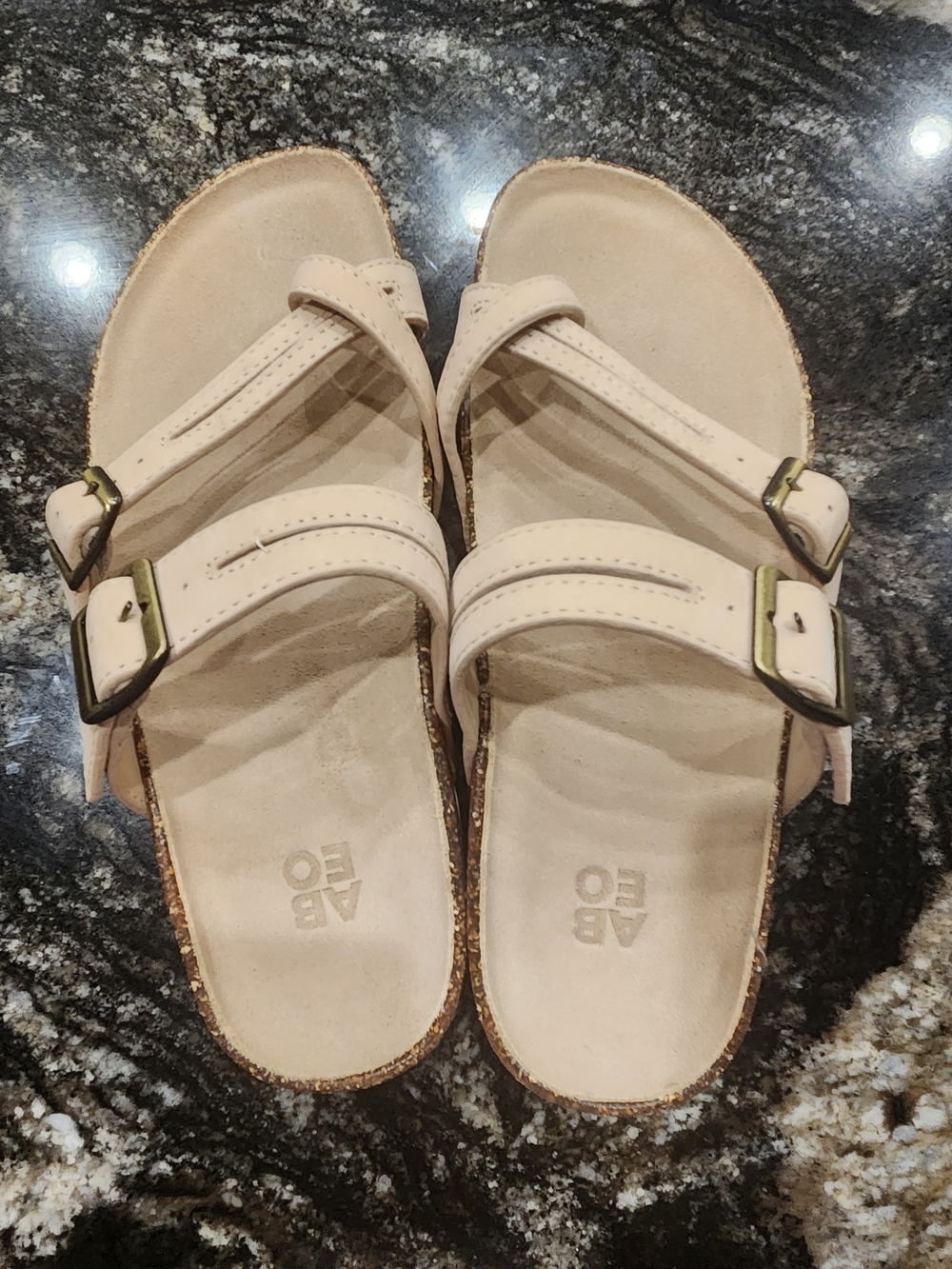 NEW Abeo Strappy Leather Slide Sandals - Picture 3 of 4